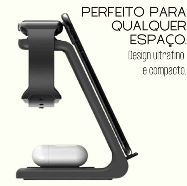 Carregador Fast Wireless 3 em 1